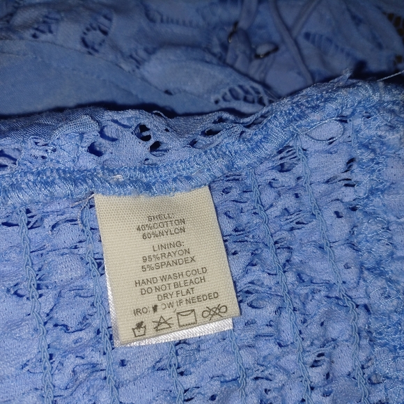 Peach Love California Size L Blue Lace Bralette - Picture 10 of 10